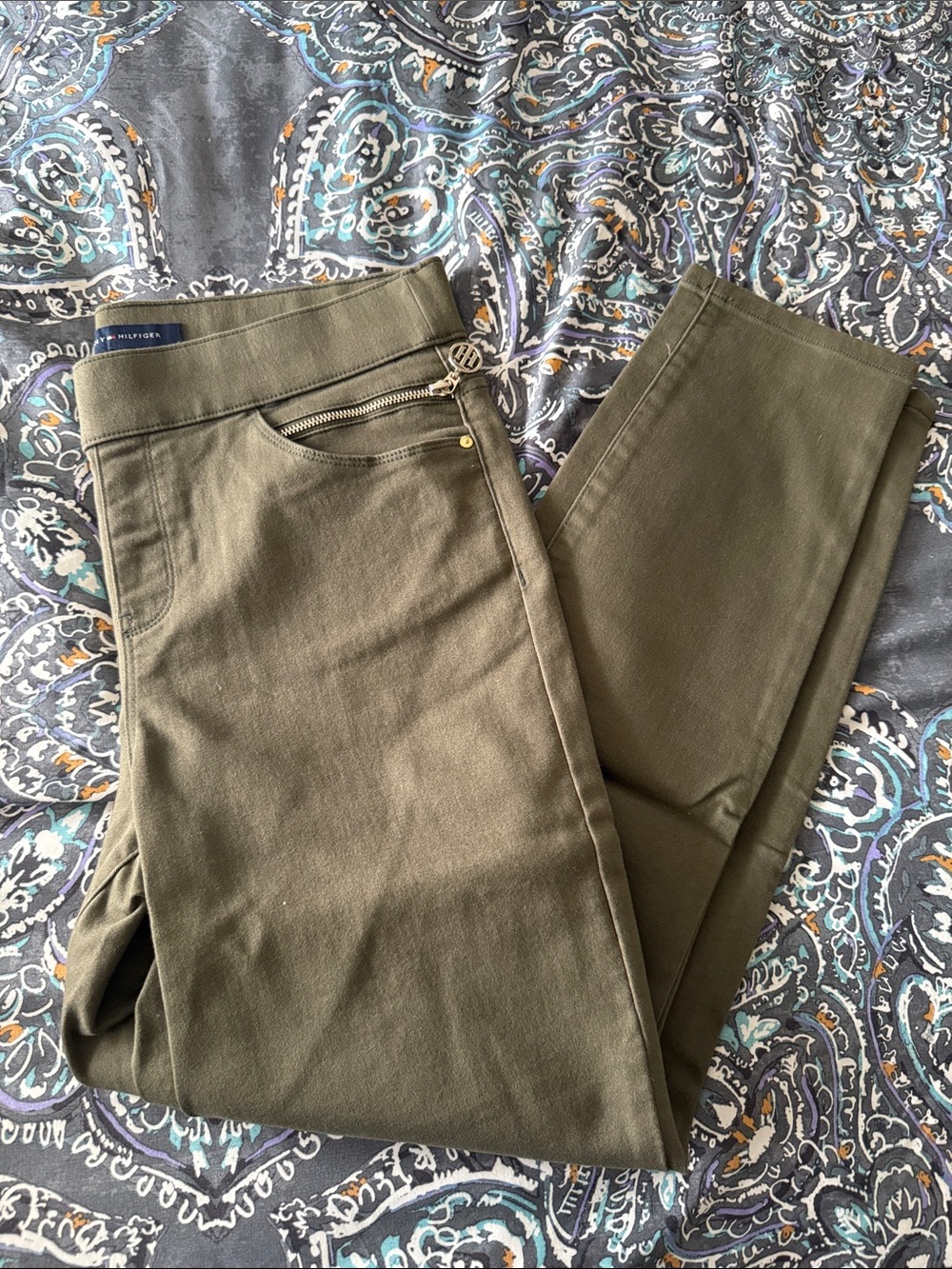 Tommy Hilfiger Olive Green Slim Pants